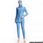 Mr Lin123 S-6XL Women Floral Muslim Swimwear Arab Islamic Swimsuit Women Hijab Muslim swimsuits for women Sky Blue B07BRWW8RV
